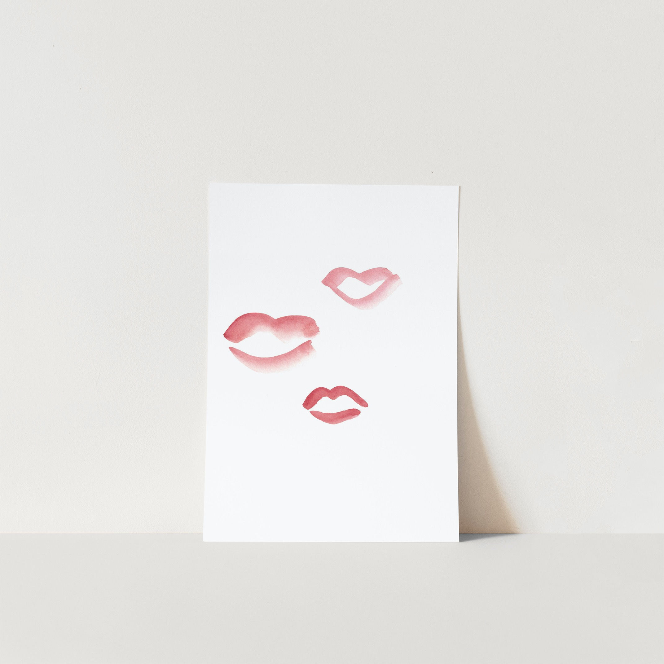 Postcard Triple Kiss