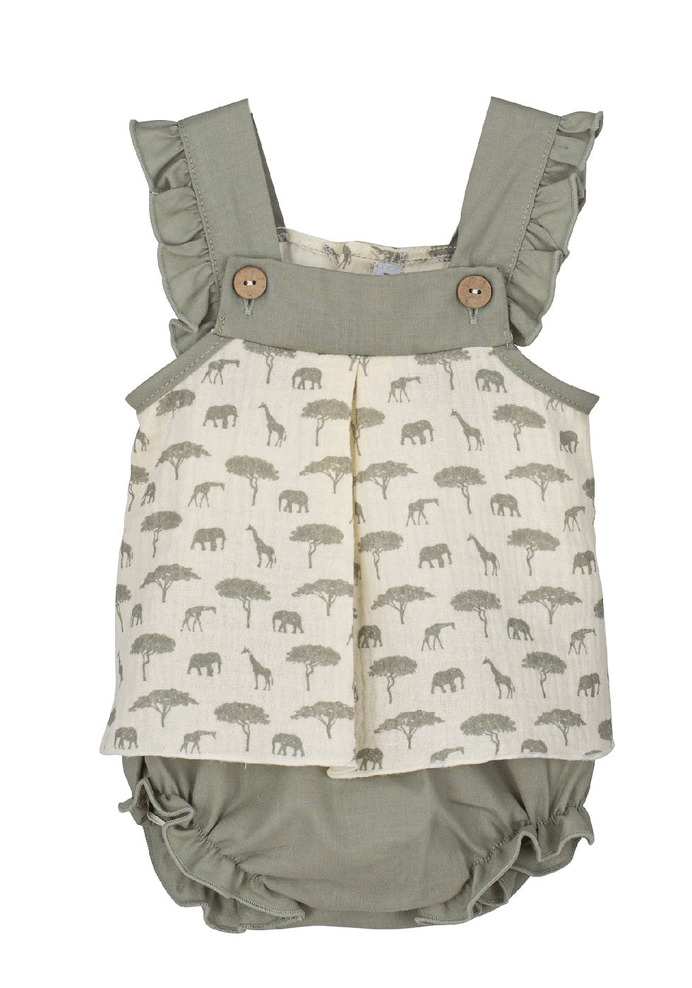 Girl Top and Kaki Bloomers Set