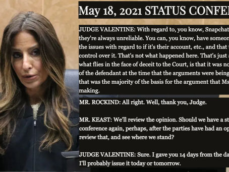 May 18, 2021 STATUS CONFERENCE