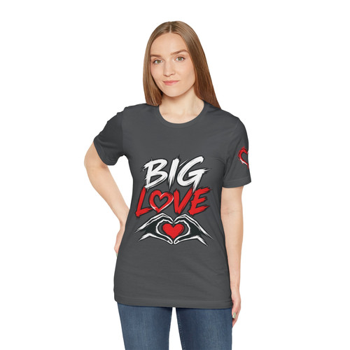 Big Love T-Shirt — Minimal Chest Graphic Tee with QR Code | Symo