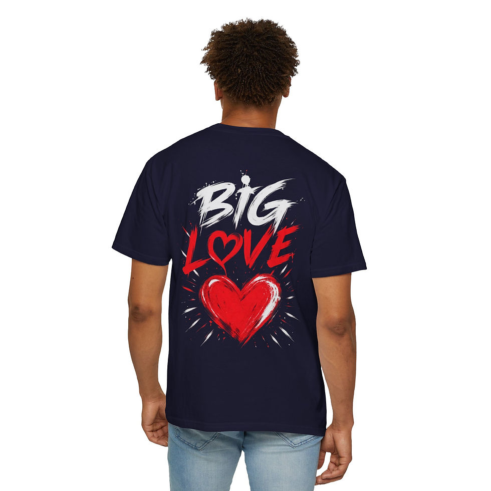 Thumbnail: Love Heart T-Shirt — Red Brushstroke Heart Tee