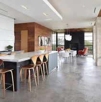 Cimento queimado aplicado em área gourmet