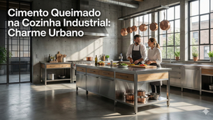 Transforme sua cozinha industrial com o toque moderno e resistente do cimento queimado da Lacor Decor.