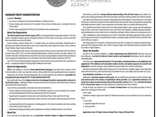 Advertisement: Pacific Island Forum Fisheries