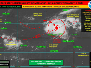 Typhoon In-fa strengthening east of Marianas