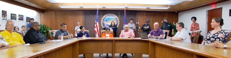 Guam and CNMI officials, along with weather and emergency specialists, provided a weather forecast and discussed typhoon preparedness at a joint press conference on June 5, 2026. Screengrab