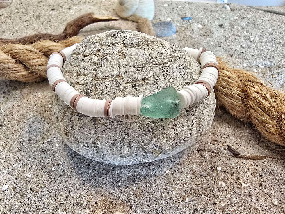 Miniaturbild: Seeglas Perlenarmband