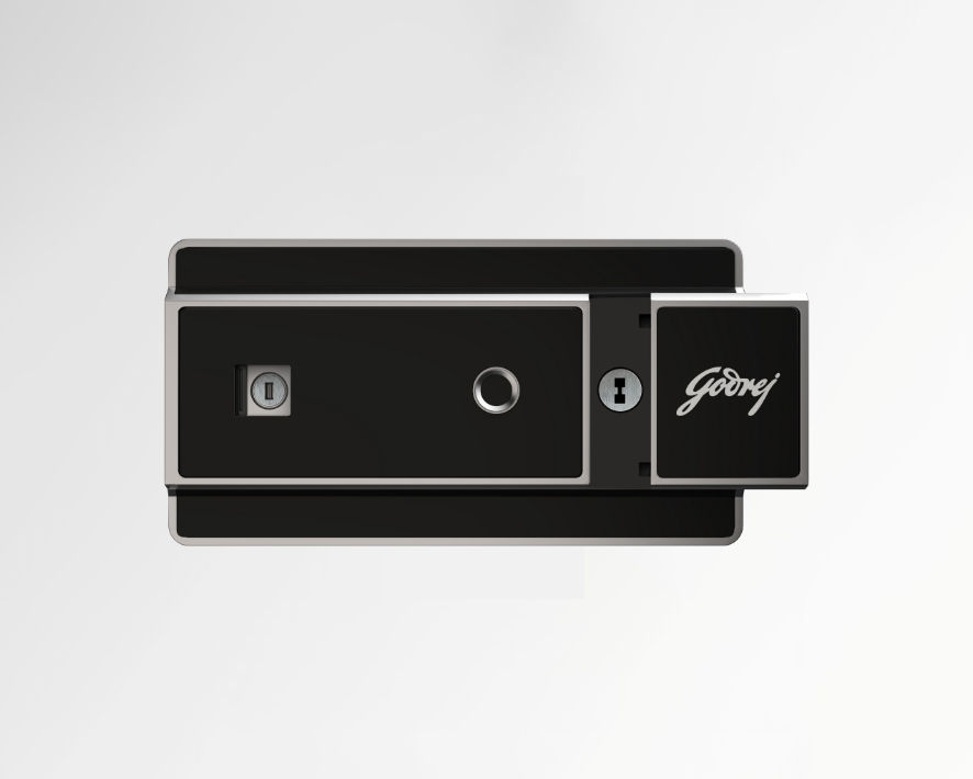 Thumbnail: Godrej NEH 07 Door Handle Set 1CK in black finish