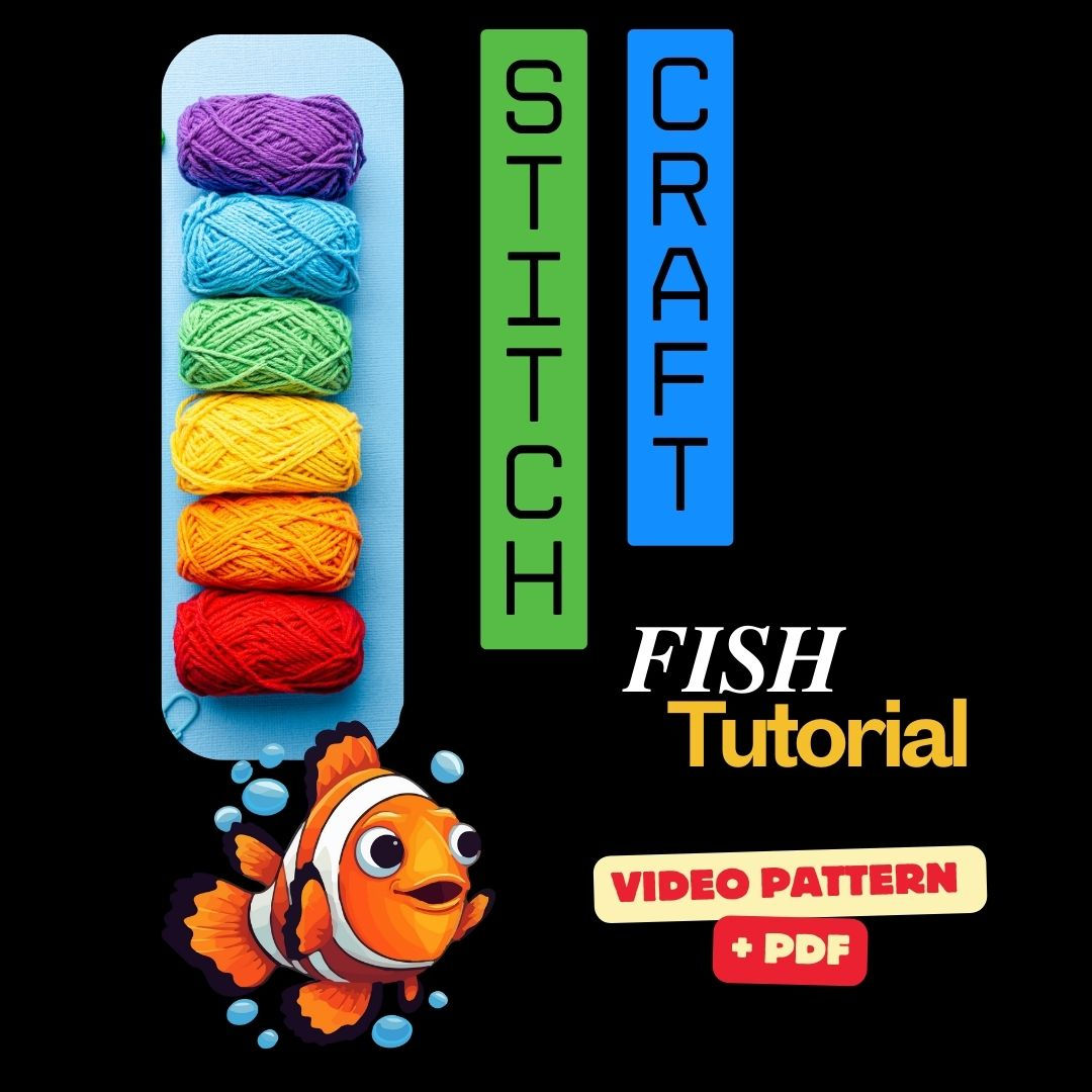 Chunky Knit FREDDY the Fish PDF + Video Tutorial