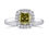 Thumbnail: CELINE FANCY GREENISH YELLOW DIAMOND RING