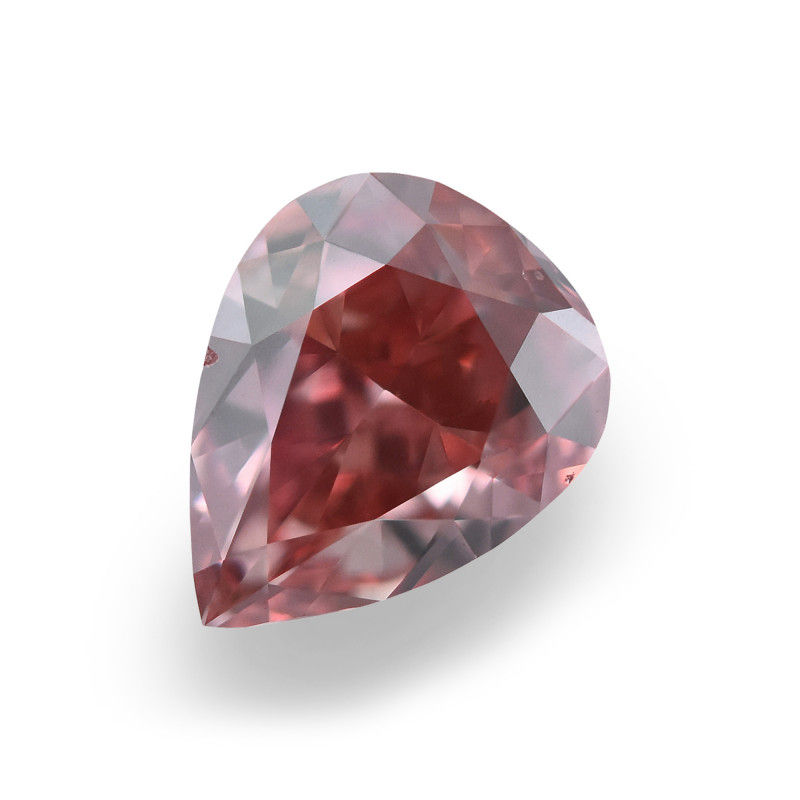 Thumbnail: 0.70 carat, Fancy Deep Brownish Orangy Pink Diamond, Pear Shape