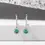 Thumbnail: 0.51 carat Natural Enhance Green Diamond Halo White Gold Earrings