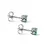 Thumbnail: 0.59 carat Natural Enhance Green Diamond Simple Earstuds