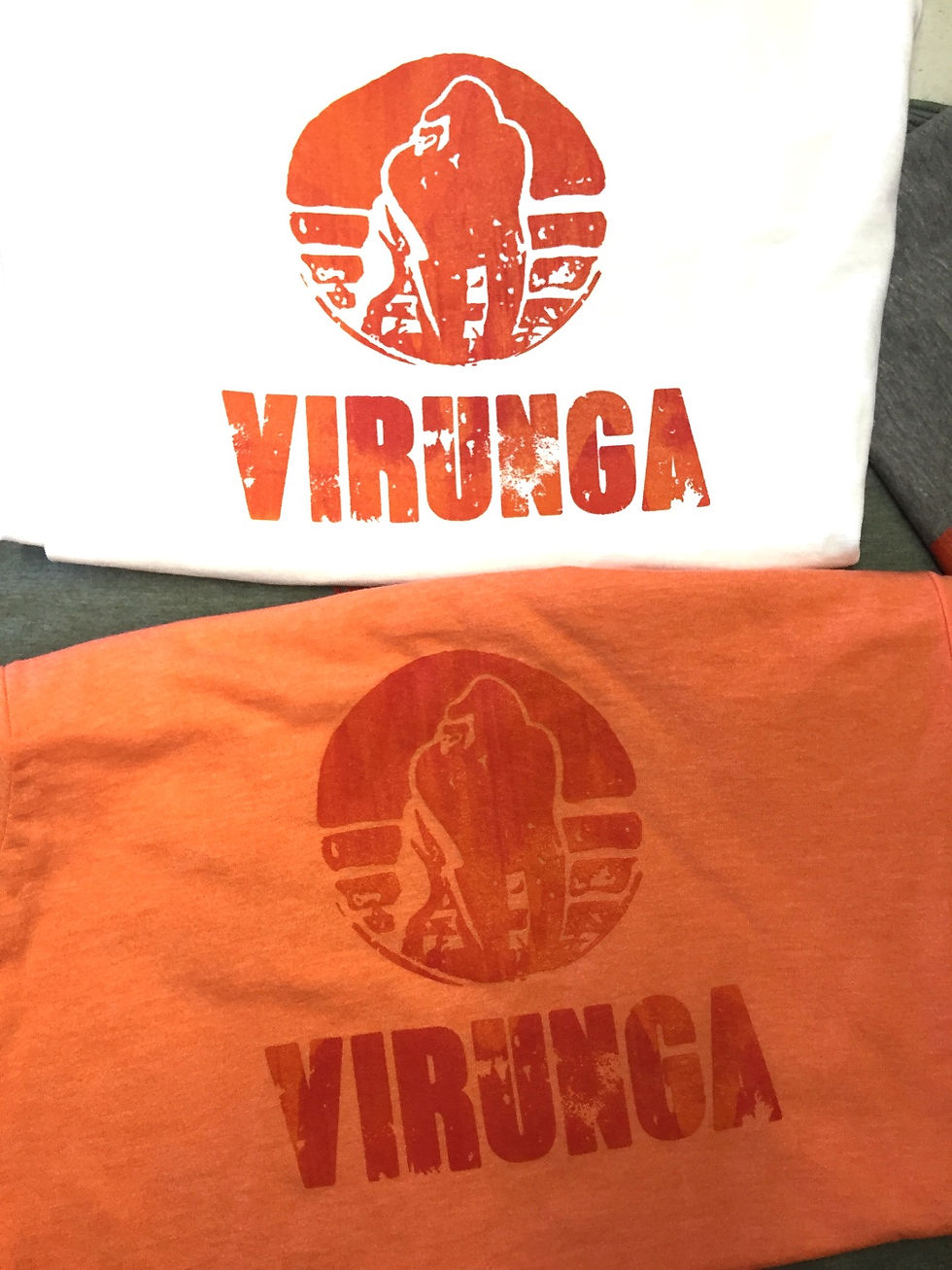 VIRUNGA RED/ORANGE BLEED SCREEN PRIT T-SHIRTS