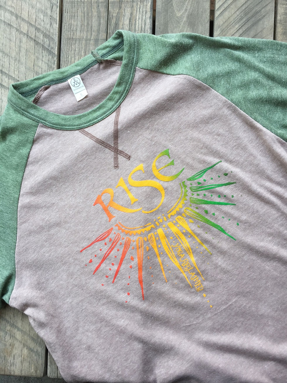 YR Rise Screen Print Raglan Organic Shirt