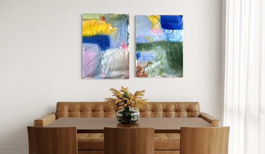 Abstract color field paintings based on the Bible to encourage and uplift.