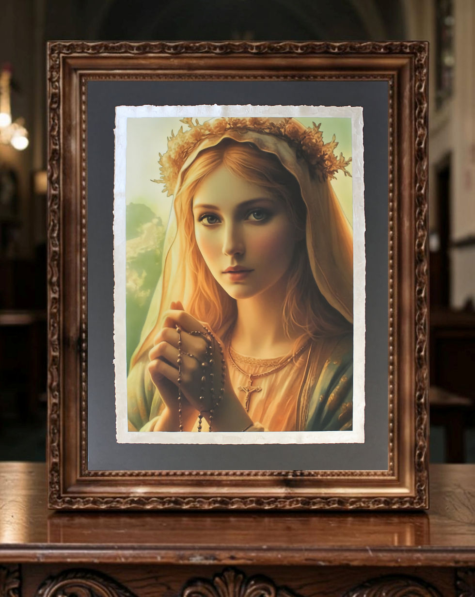 "The Rosary" by Eric Buechel, Watercolor and Gouache on Paper, 30" x 22", 2026