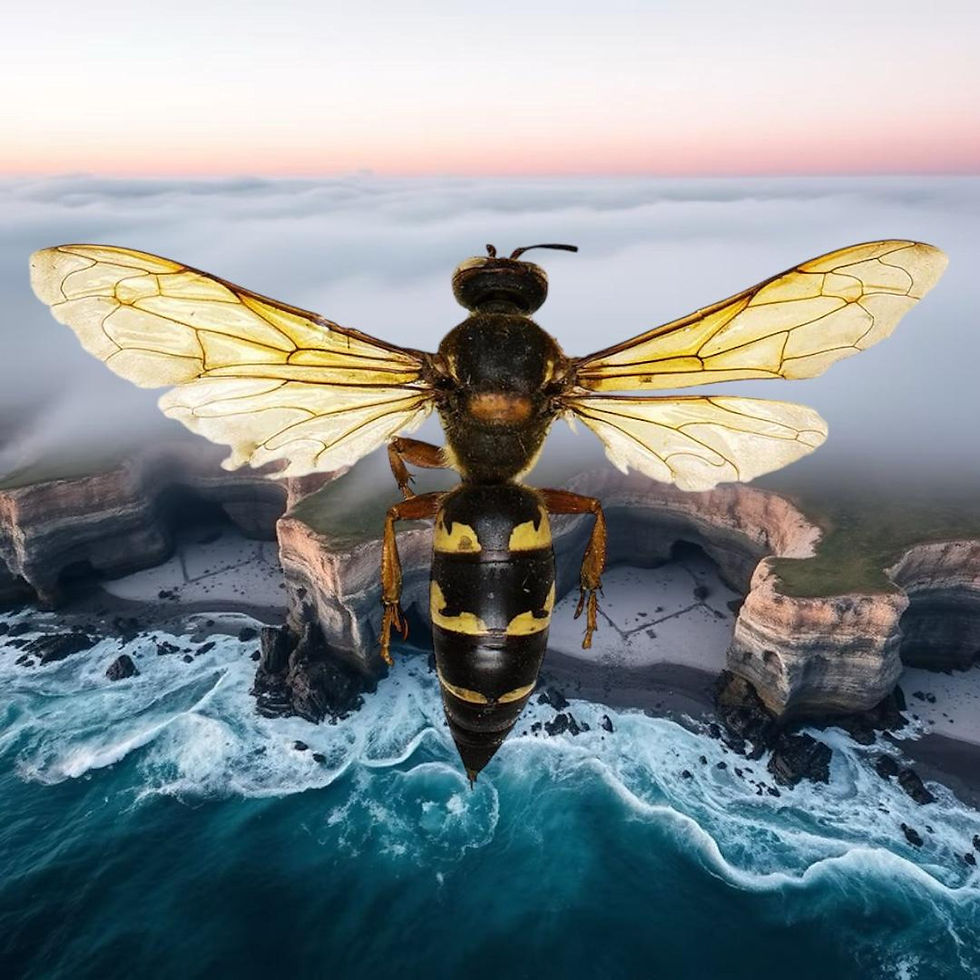 "Above Emerald Cove", Digiograph by Eric Buechel, 30" x 30"