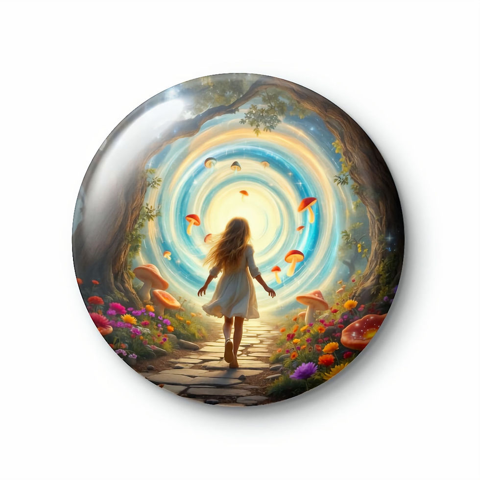 Walking into the time portal and into Trufflesville.