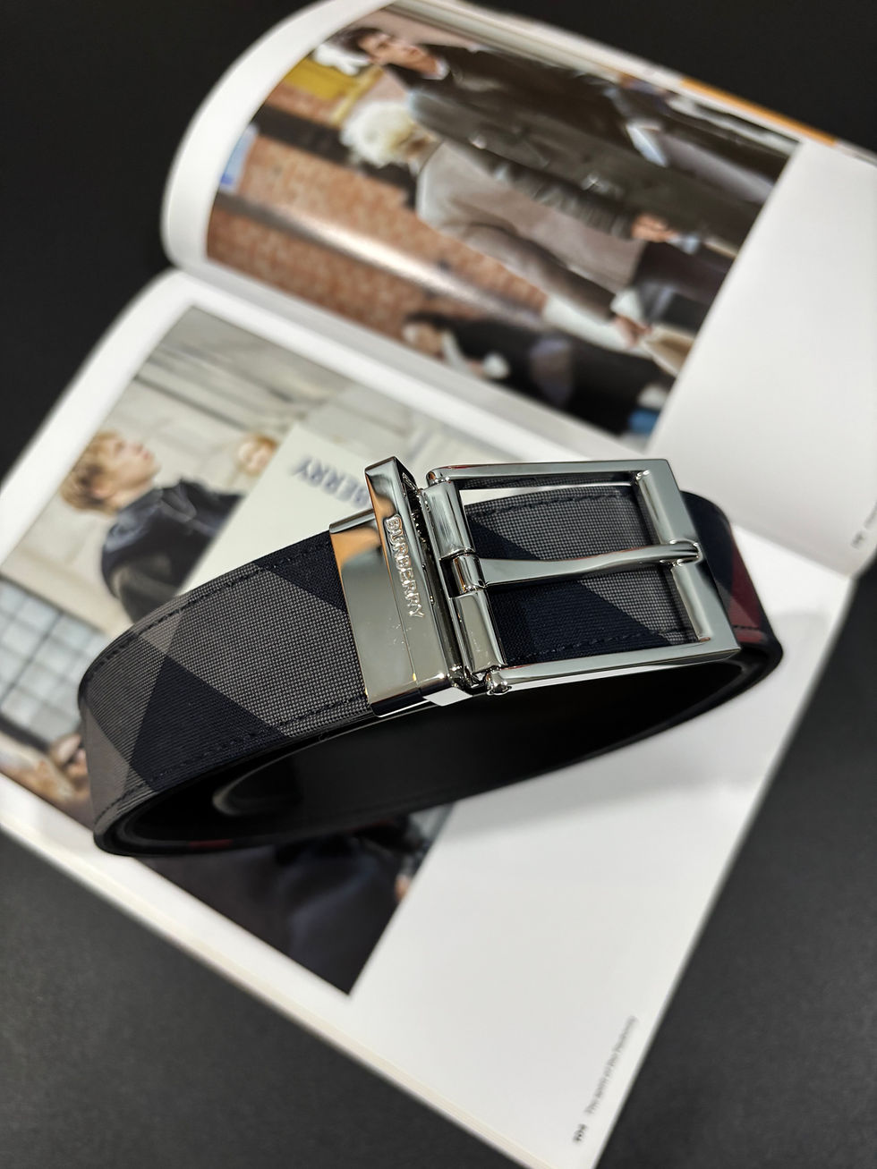 Thumbnail: Burberry Reversible Check Belt