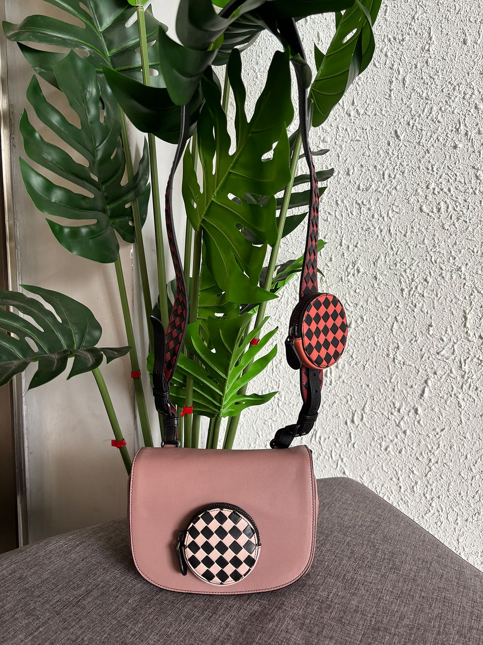 Thumbnail: Bottega Veneta LUNA BAG IN INTRECCIATO CHECKER