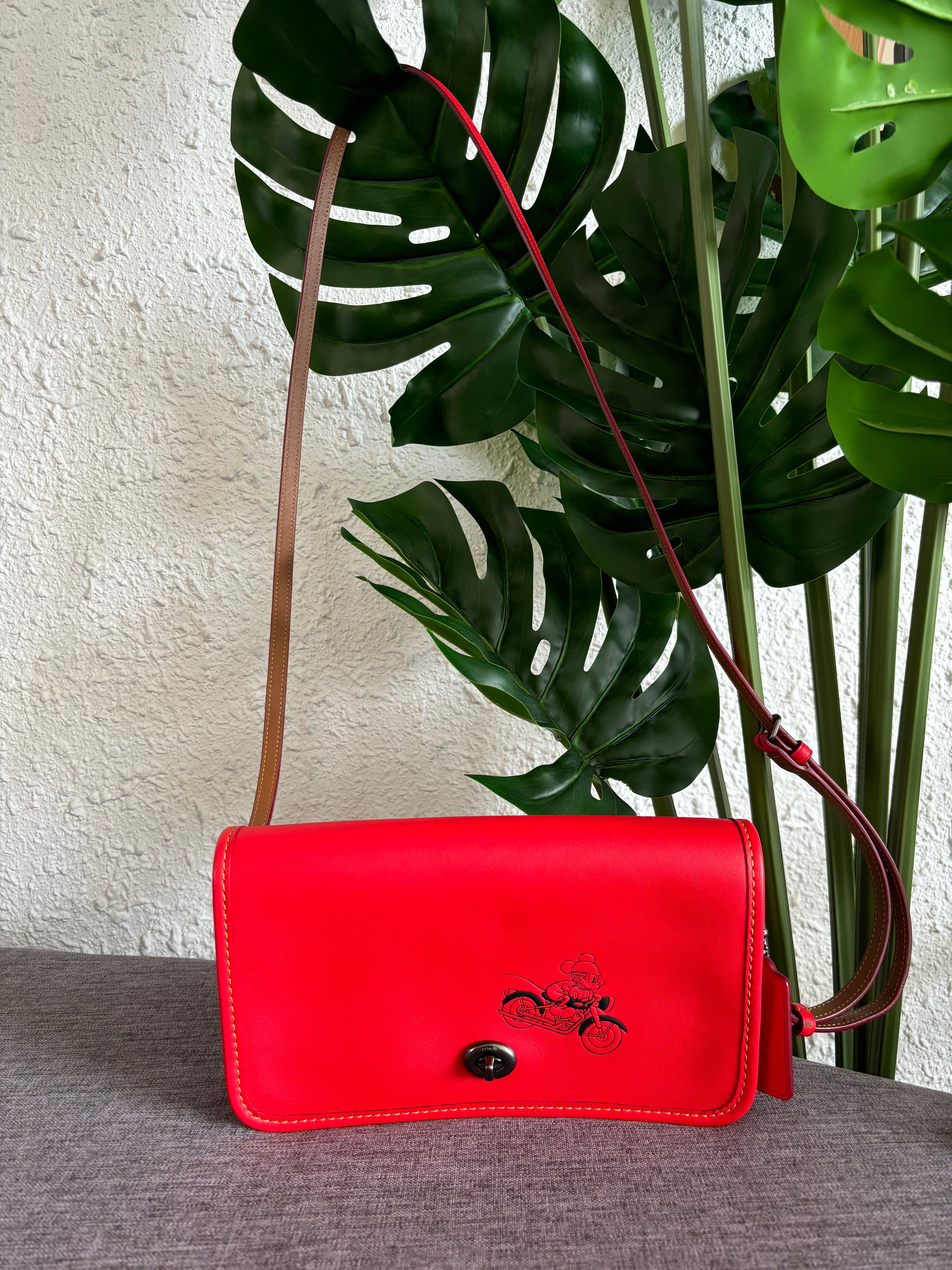 COACH PENNY CROSSBODY IN GLOVE CALF LEATHER WITH MICKEY COACH F59374