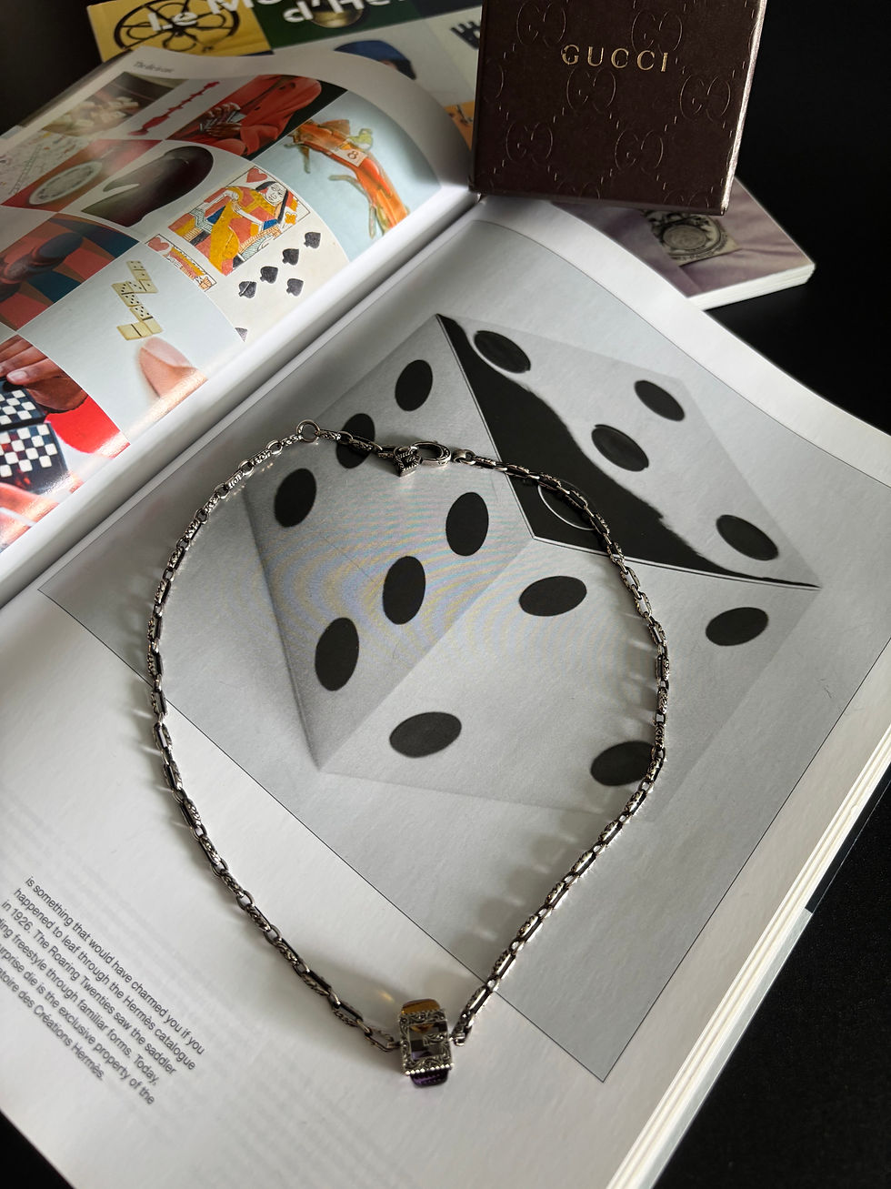 Thumbnail: Gucci 550926 Silver Necklace with Crystal 