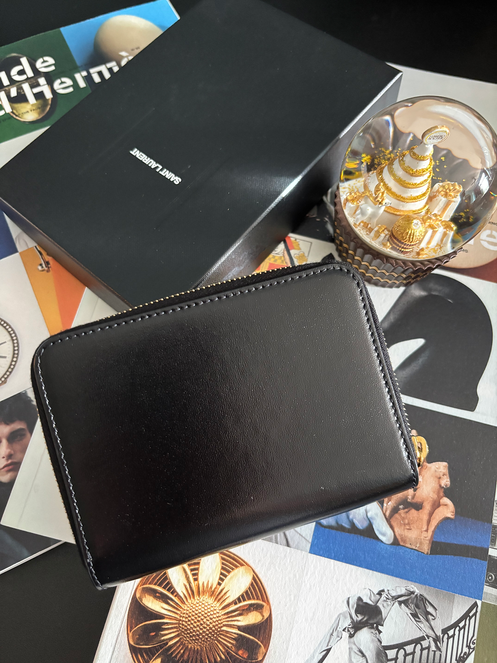 Thumbnail: YSL SAINT LAURENT COMPACT ZIP AROUND WALLET IN LEATHER