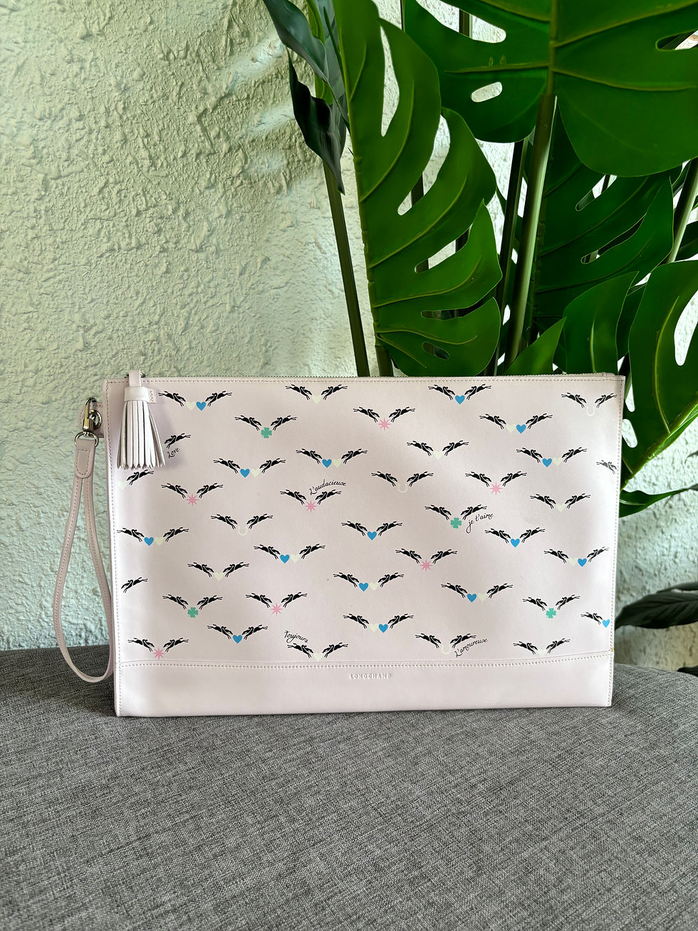 Thumbnail: Long Champ Leather Pouch Large