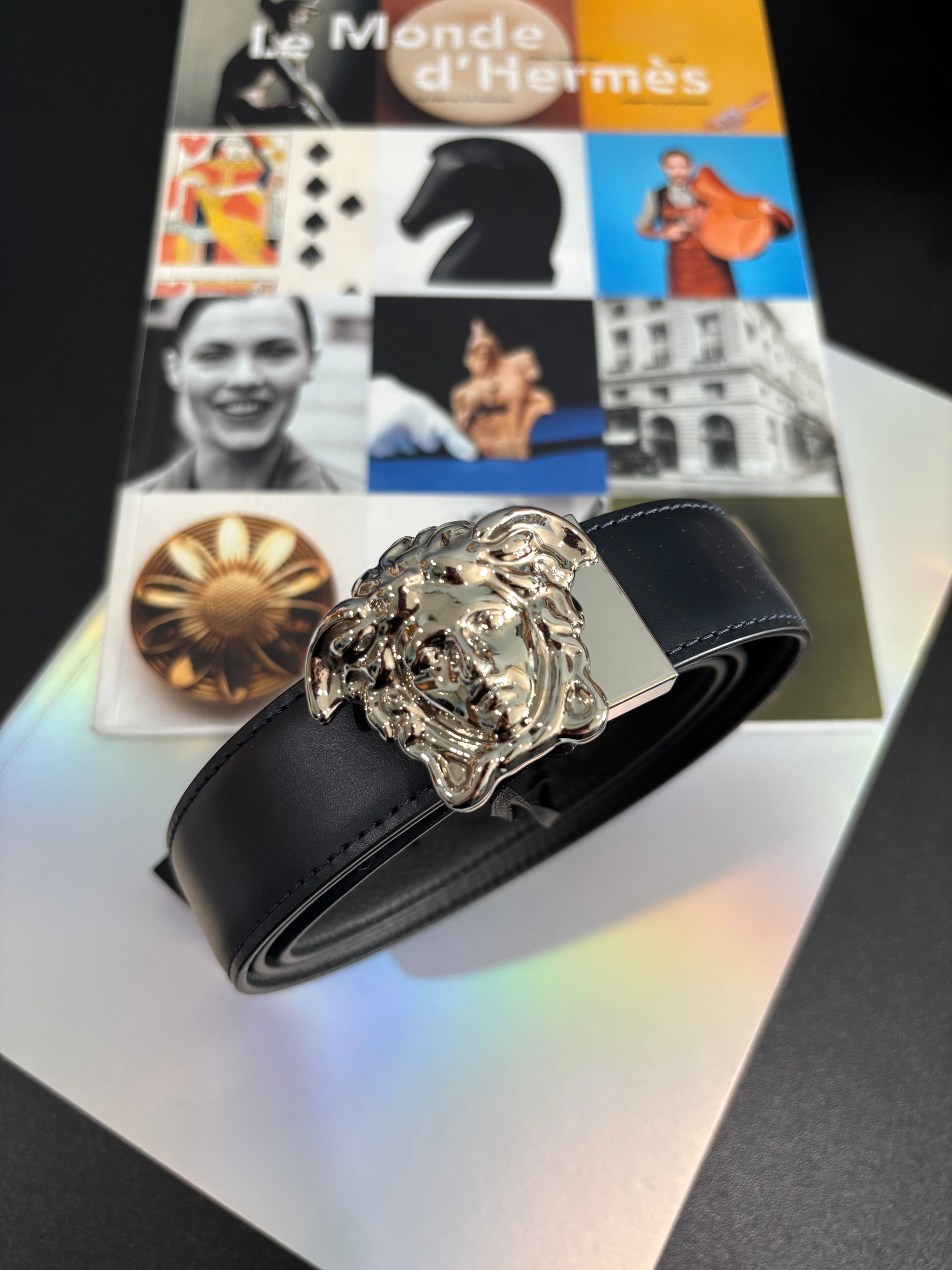 VERSACE PALAZZO BELT WITH MEDUSA BUCKLE