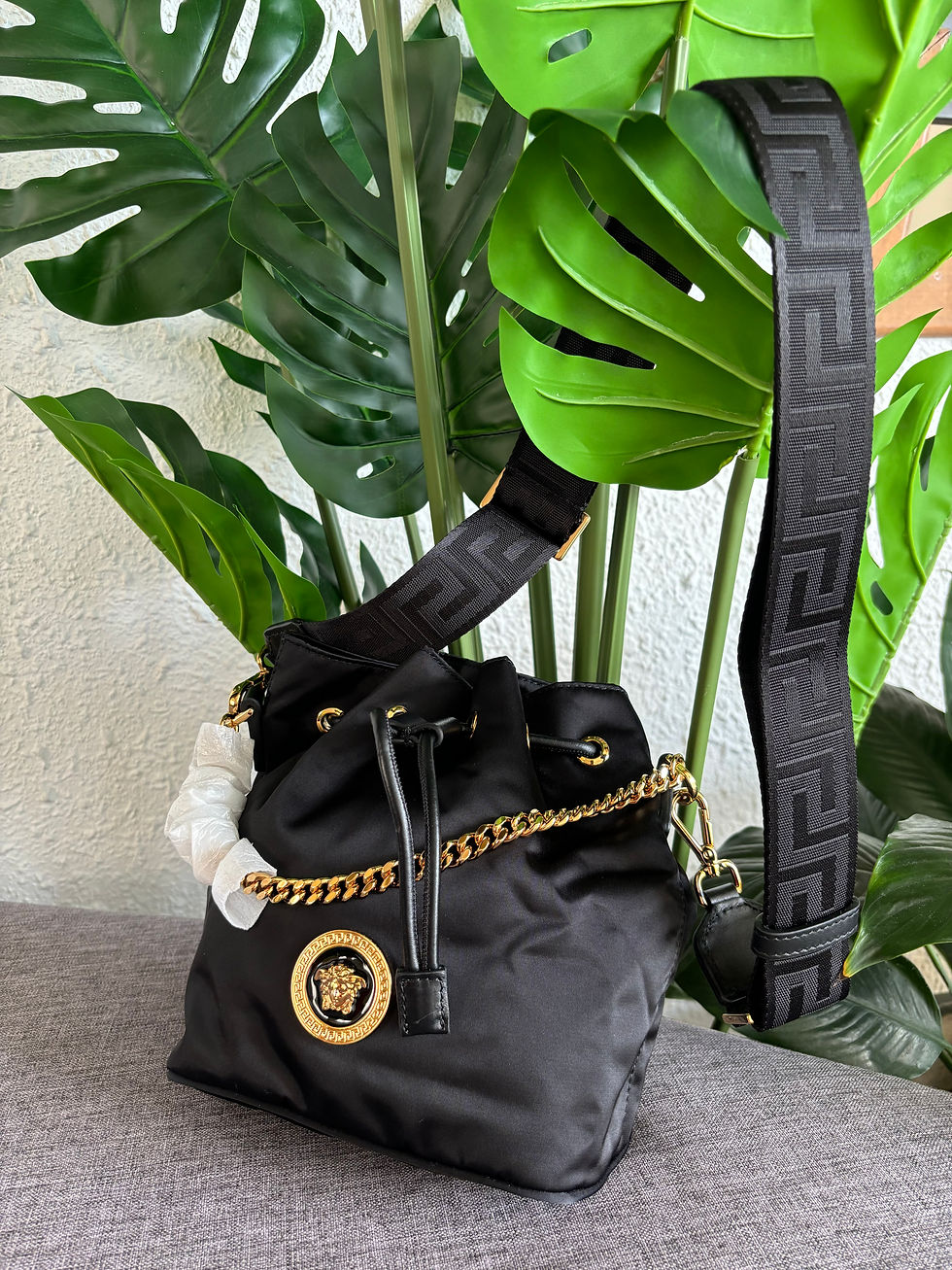 Thumbnail: Versace Medusa Nylon Bunket Crossbody Bag