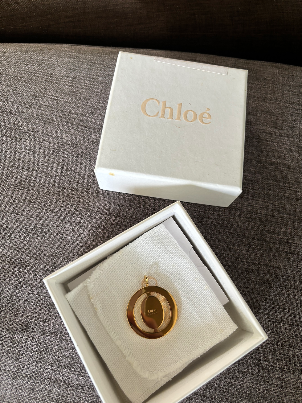 Thumbnail: Chloe Alphabet Necklace Pendant in brass