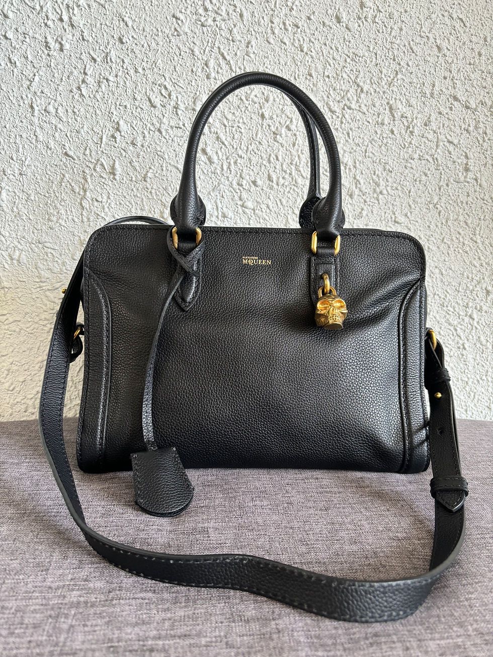 Thumbnail: Alexander McQueen Small Padlock Satchel Bag, Black