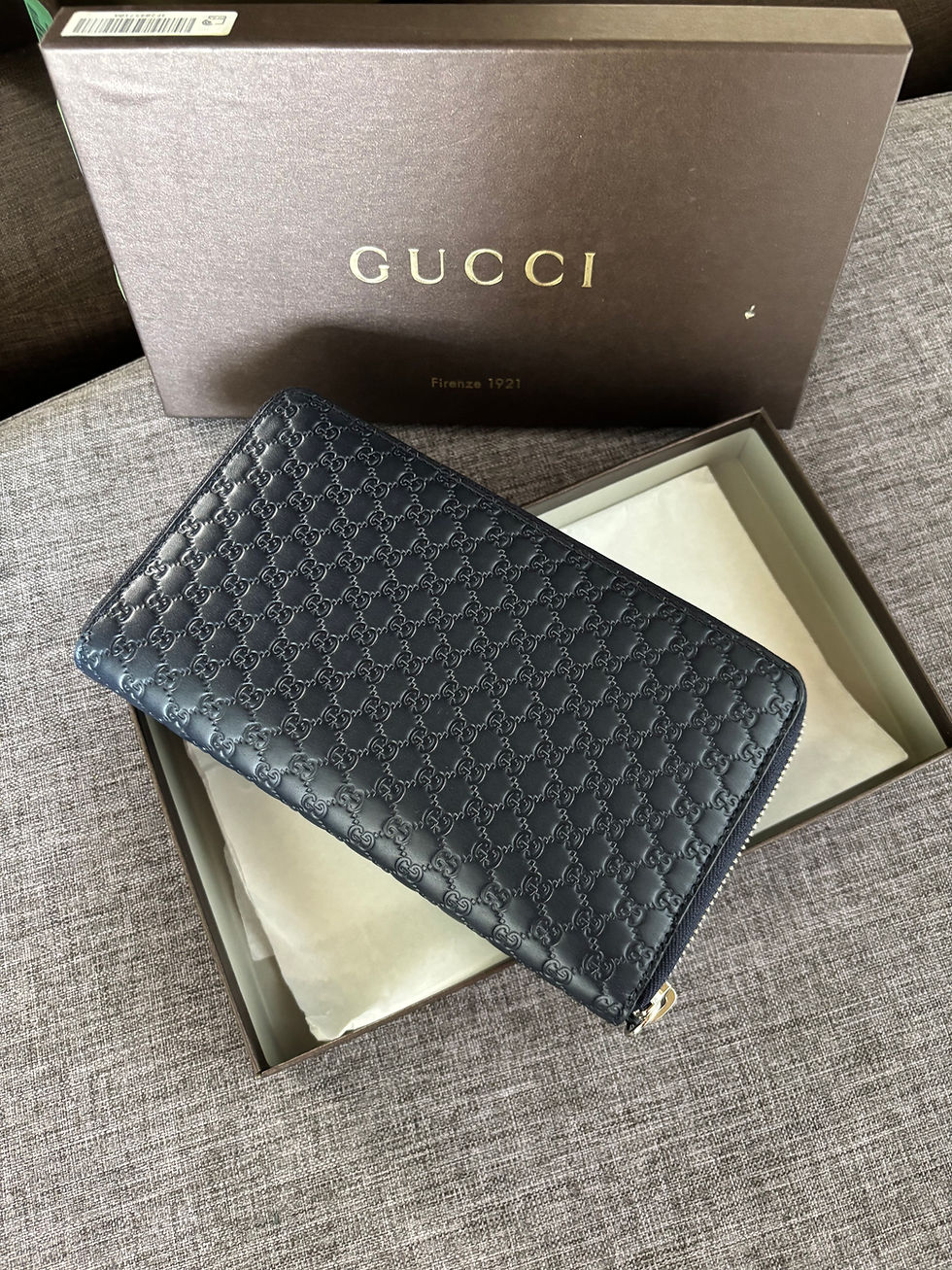 Thumbnail: Gucci 391465 Micro Guccissima Zip Around
