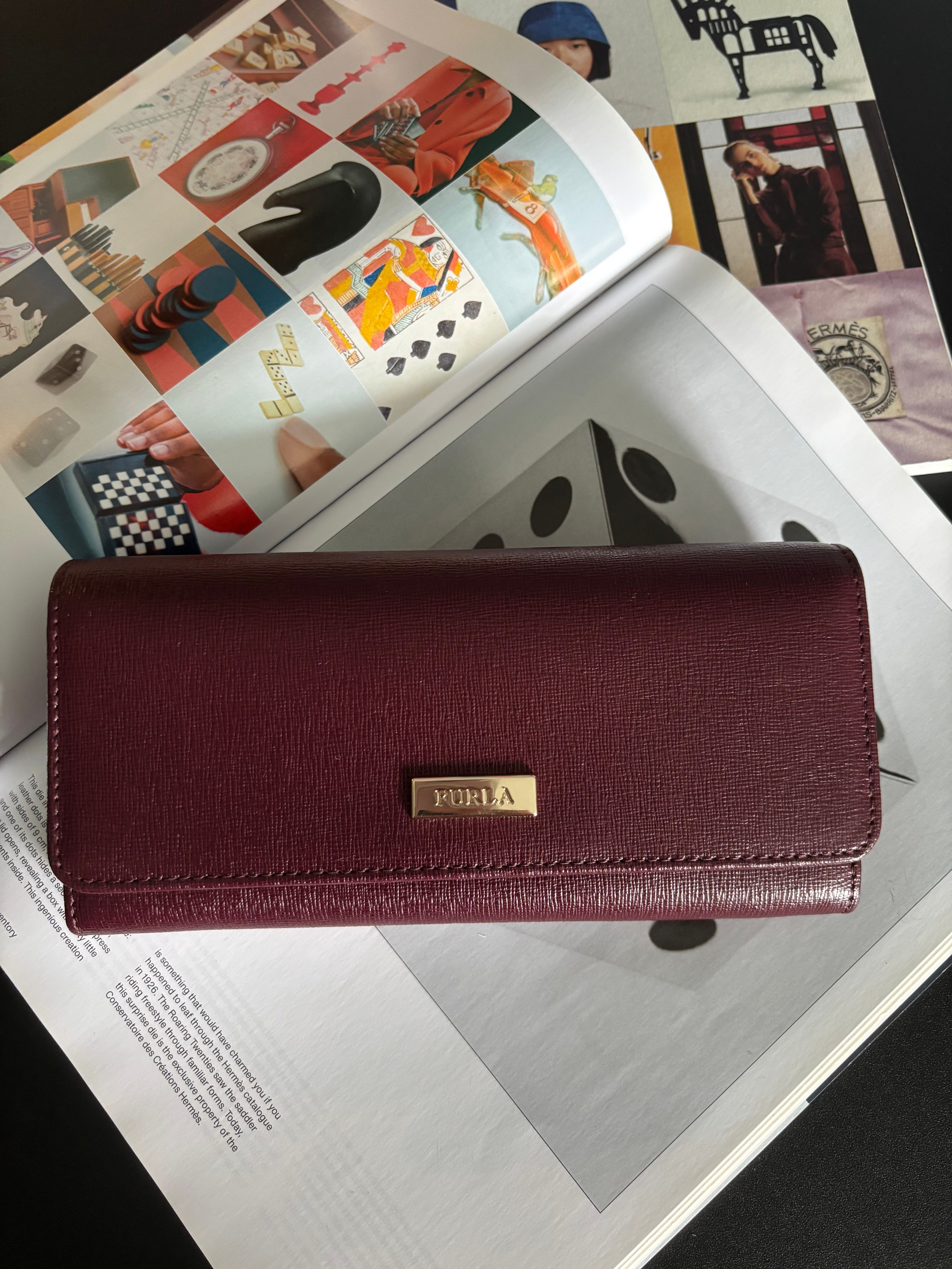 FURLA BABYLON Continental Wallet Xl Burgundy