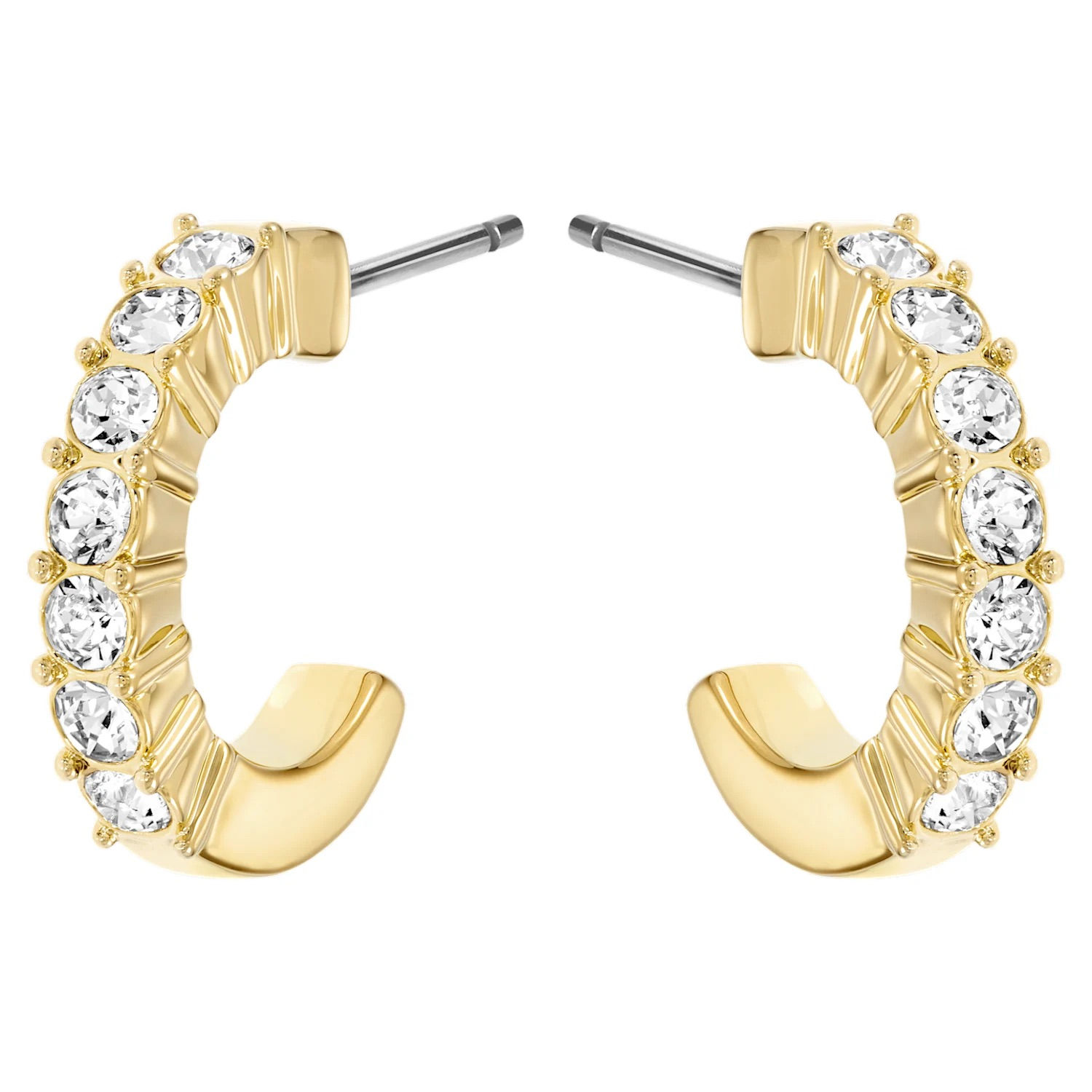 Swarovski Mini Hoop hoop earrings White, Gold-tone plated 5022451