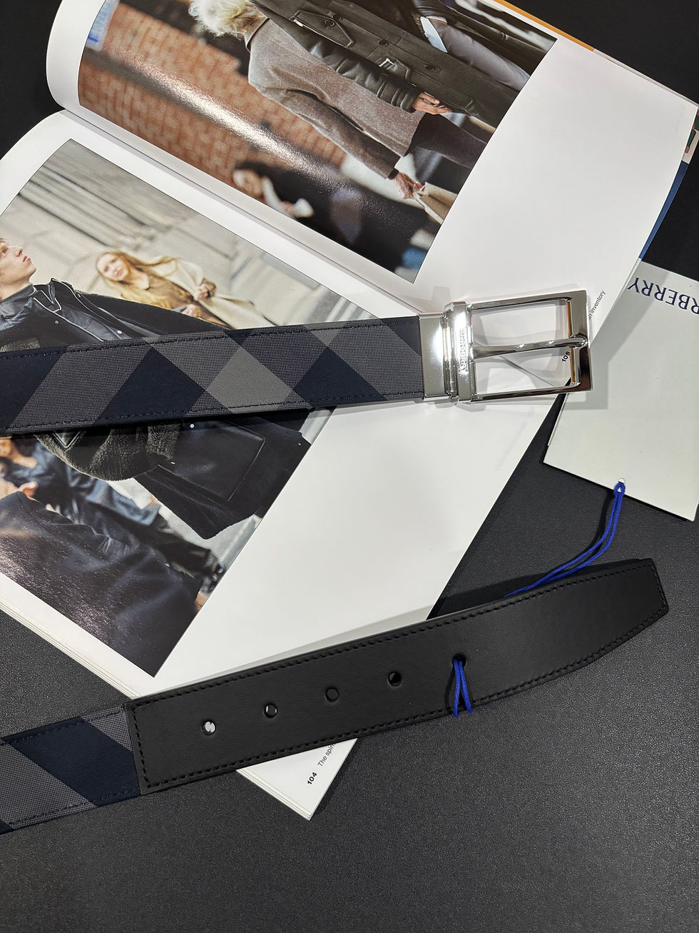 Thumbnail: Burberry Reversible Check Belt