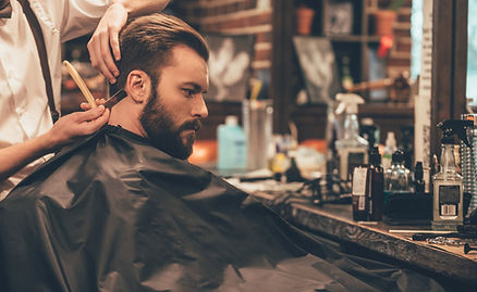 Man Getting a Haircut