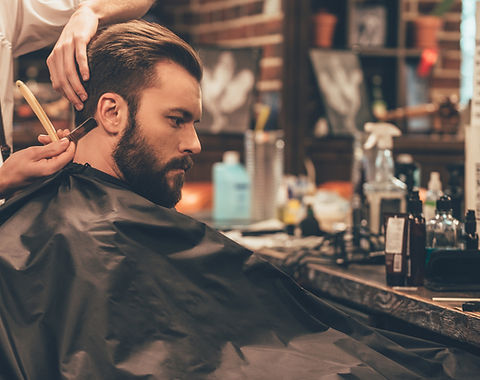 Man Getting a Haircut