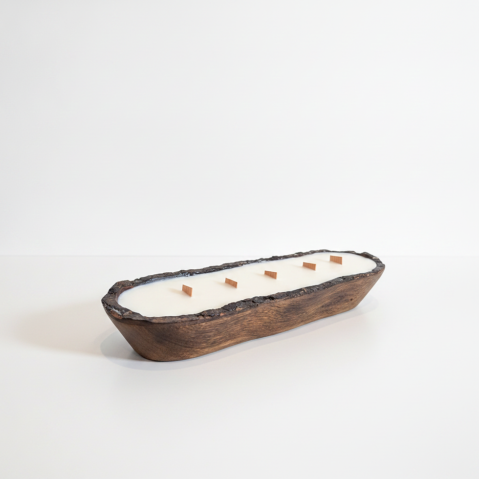 Thumbnail: Hand-Poured Wood Dough Bowl Candle | Large
