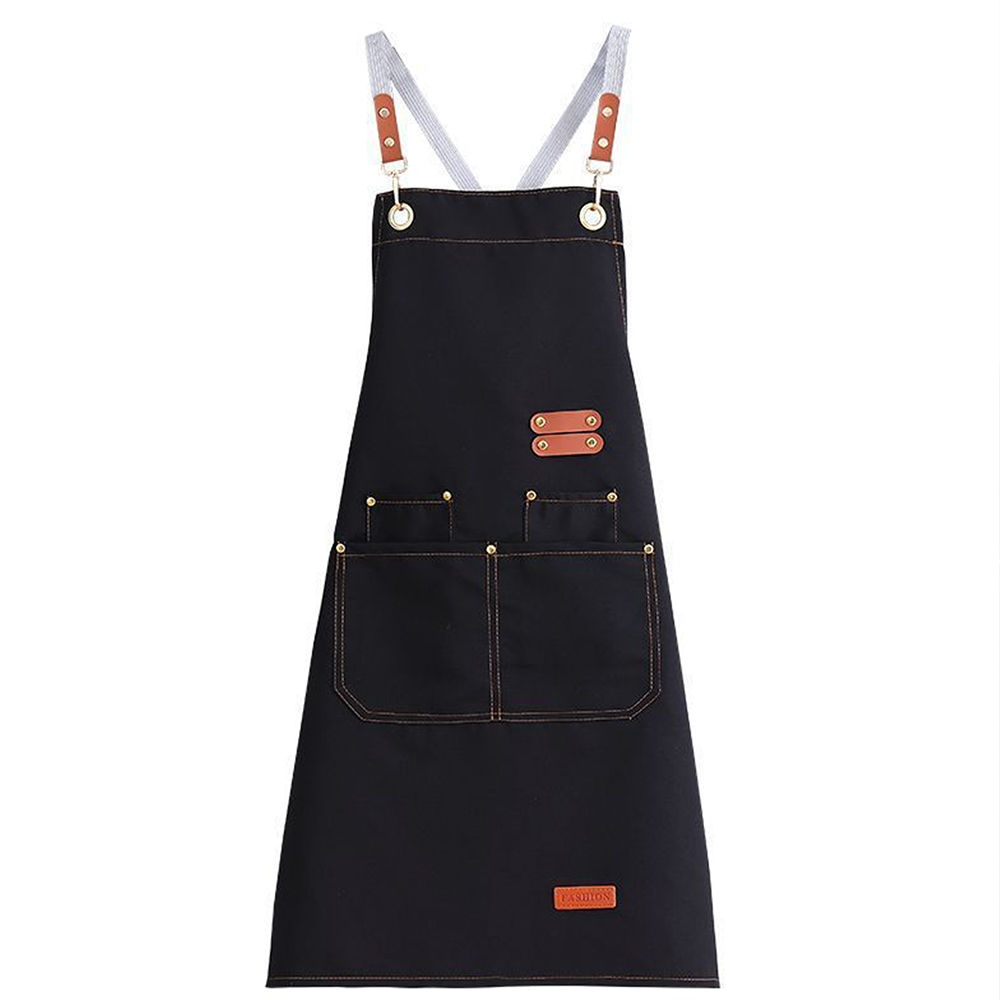 Waterproof Kitchen Apron with Pockets – Adjustable Crossback for Men & Women