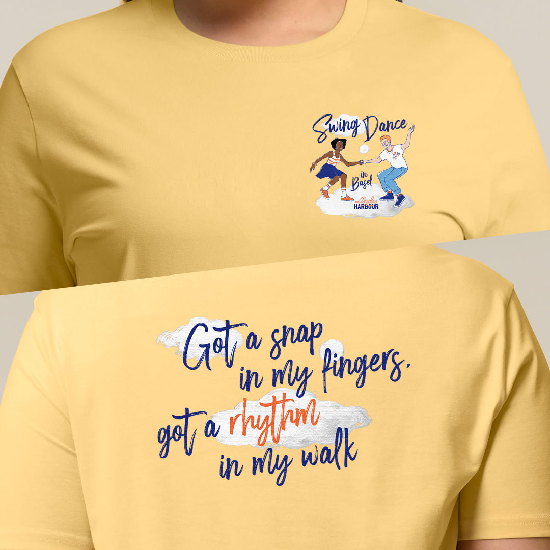 T-Shirt "Swing Dance in Basel / Got a Snap" | Viva Yellow