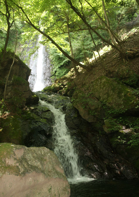 七面山登山口近くの羽衣白糸の滝より上流にある勇姿の滝