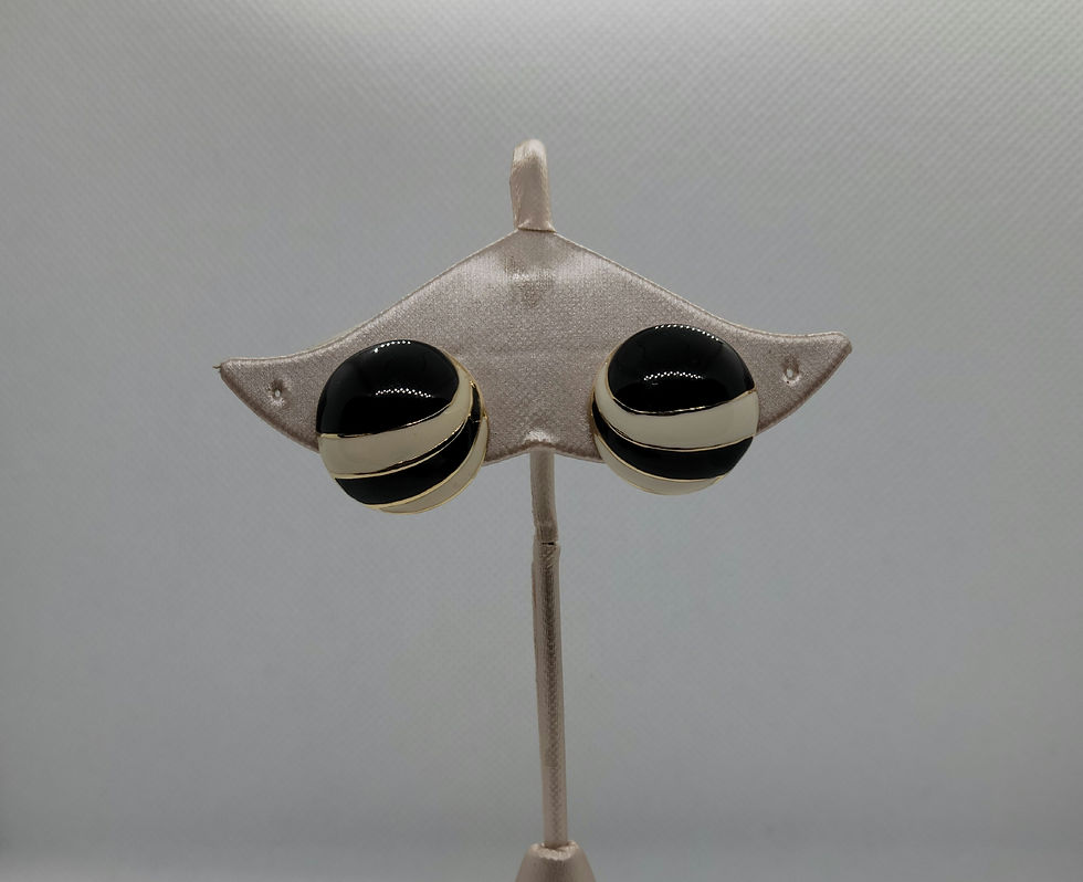 Thumbnail: Art  Deco, like new pierced earrings 