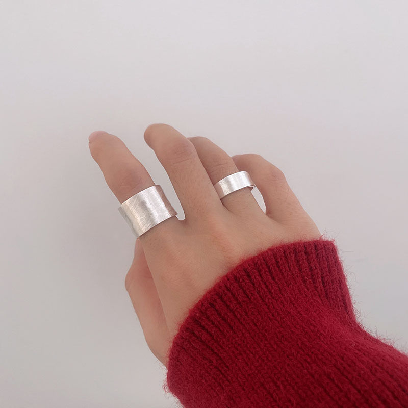 Thumbnail: Genuine Sterling Silver Wide Smooth Ring