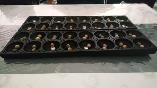 Ngola est un jeu de stratégie traditionnel africain originaire du Congo, mettant en avant la réflexion et la planification.