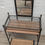 Thumbnail: Contemporary wrought iron and wicker dressing table and stool