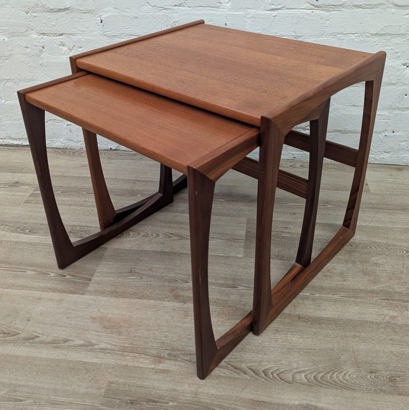 Mid Century teak nest of 2 tables