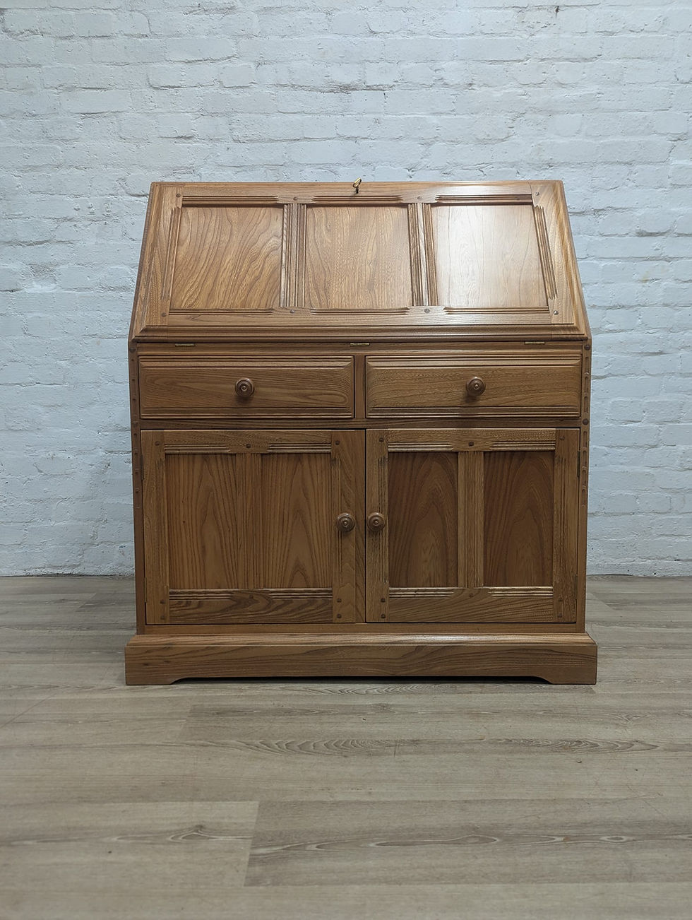 Thumbnail: Ercol  867 Connoisseur writing bureau light finish 