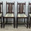 Thumbnail: Victorian oak barley twist and cane work dining chairs x 4